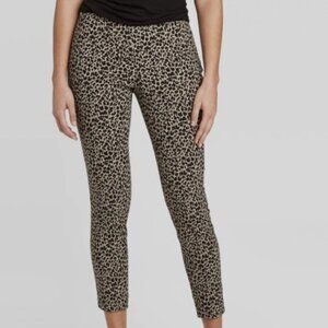 A New Day Animal Print Size Zip Ankle Pants, Size 4